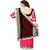 Soru Fashion Woman's Embroidered, Self Design Bollywood Georgette Saree (230Black and Pink)