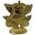 Gold Plated Diamond Meena Work Green Ganesha In Fine Finishing By Bharat Haat BH00349