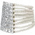Oviya Rhodium Plated White Incredible Crystal Broad Bracelet For Girls And 
