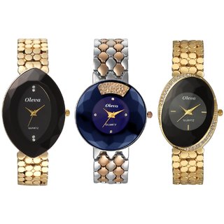 Buy Oleva New Premium Stylish Women s Metal Watch Pack Of 3 OMPWC 2 2 Online 999 from ShopClues