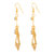 Asmitta Enchanting Round Shape Diamand Gold Plated Hanging Earring For Women