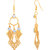 Asmitta Enchanting Round Shape Diamand Gold Plated Hanging Earring For Women