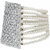 Oviya Rhodium Plated Dazzling White Crystal Broad Bracelet For Girls And Wo 