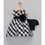 Meia for girls Black & White sleeveless scoop neck net frock