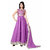 Fashions World Traditional Look  Purple Dhupion Anarkali Suit.
