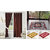 Azaani beautiful solid set of two polyster door curtain with one jute sitting mat and two cotton bathmat(AZ2SOLIDCURTAIN1BROWNSITTINGMAT2BATHMAT-507)