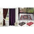 Azaani beautiful solid set of two polyster door curtain with one jute sitting mat and two cotton bathmat(AZ2SOLIDCURTAIN1BROWNSITTINGMAT2BATHMAT-467)