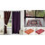 Azaani beautiful solid set of two polyster door curtain with one jute sitting mat and two cotton bathmat(AZ2SOLIDCURTAIN1BROWNSITTINGMAT2BATHMAT-471)