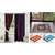 Azaani beautiful solid set of two polyster door curtain with one jute sitting mat and two cotton bathmat(AZ2SOLIDCURTAIN1BROWNSITTINGMAT2BATHMAT-473)