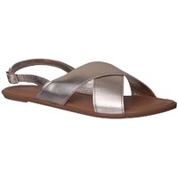 Flora Golden Flat Sandal For Women
