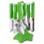 Super Classic Stainless Steel Green Color Cutlery Set, 24 Pcs - Desert Spoon, Tea Spoon, Butter Knife, Fork (6 Pcs each)
