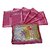 Kuber Industries™ Designer Saree cover 12 Pcs combo in Pink satin, Wedding Collection Gift