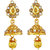 Asmitta Angelic Jalebi Shape Gold Plated Choker Style Necklace Set With Mangtikka For Women