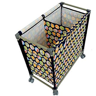 Buy Kuber Industries This And That Basket Duo Space Saving And Portable Laundry Basket With Wheels Size 68x64x34 Cm Ki3420 Online Get 50 Off