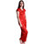 Senslife Satin Red Cap Sleeve Sleepwear Nightwear Night Suit Top  Pajama Set SL008B