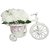 Sky Trends Flower Cycle white flower Plastic Basket Cycle with Artificial Flower amp Plant Showpiece Gift Set