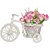 Sky Trends Valentine Gifts Cycle vase Violet Multicolor peonies Plastic Flower Basket with Artificial Flower amp Plant (W 22 cm x H 10 cm x D 12 cm) Anniversary,Birthday Gifts 07
