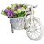 Sky Trends Flower Cycle Jasmin white flower Plastic Flower Basket with Artificial Flower amp Plant Showpiece Gift Set