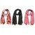 Printed Poly Cotton Set of three mullticoloured stoles scarf and stoles for women