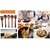 iHomes Wooden Serving and Cooking Spoon Kitchen Tools Utensil Set of 5