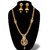 JewelMaze Multicolour Gold Plated Set Of 10 Bridal Jewellery Combo -PAA1530