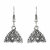 Asmitta Glittery Dangle  Drop Oxidised Silver Combo of 4 Earring For Women