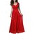 S-Art Fashion Women Long Georgette Dress/Gown//Ball Gown (Red)