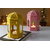Anasa Decorative Metal Cage Lantern Hanging Tealight Candle Holder Yellow And Pink 6.5 inch Wedding Celebration And deco