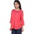 Anam Export Casual 3/4th Sleeve Solid Women's Red Top