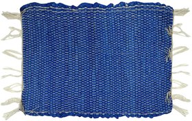 Home Berry Cotton Chindi Mat Blue 12 Inch 18 Inch 1 Pi