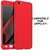 MOBIMON 360 Degree Full Body Protection Front  Back Case Cover (iPaky Style) with Tempered Glass for Oppo A71 (Red)