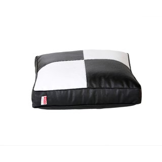Comfy Bean Bags - Floor Cushion Bean Bag - Size Large - Filled With Beans Filler ( Black White )