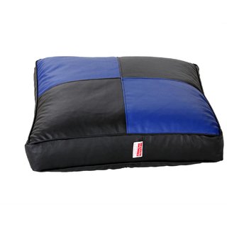 Comfy Bean Bags - Floor Cushion Bean Bag - Size Large - Filled With Beans Filler ( Black Blue )