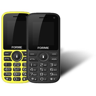 Forme N5+(Combo Of 2 Selfie Phones) Black+Red With Yell