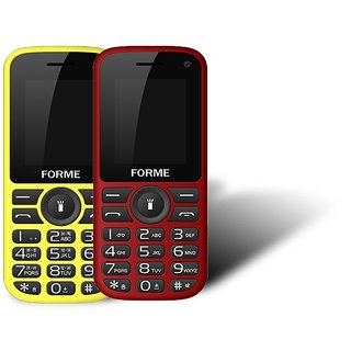 Forme N5+(Combo Of 2 Selfie Phones) Red+Black With Yell