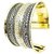 muccasacra golden finish alloy bracelet with carving
