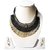 muccasacra Brass black funky neckpiece with earring junk jewel set