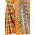 Meia Orange Cotton Self Design Kanjivaram Festive Saree With Blouse