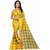 Meia Yellow Cotton Self Design Kanjivaram Festive Saree With Blouse