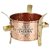 Taluka reg Kitchen Combo Set of 3 Package - 1 Copper Sigri 5quot x 5quot Inches approx 1 Copper Serving Handi (6quot x 2.6quot Inches approx) Capacity - 500 ML WITH LID and 1 Copper Serving Spoon Kitchen Combo Set of 3 Food Warmer, Serving V