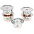 Taluka Stainless Steel Copper Bottom Topes with Lid Steel Topia 5 PCS COMBO SET  1,1.5,2,3,3.5 Liter in One set KITCHEN