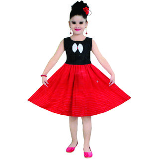 double colour frock design