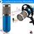 Aeoss Condenser Microphone Mic For Studio Broadcasting And Recording With Shock Mount, Xlr Cable And Pop Filter, 3.5Mm,