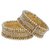 gold plated alloy pearl studded bangles set of 2