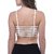 6 Straps Black Padded Bralette Bra (removable pads)(Size FREE) (Color white)