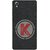 FUSON Designer Back Case Cover For Vivo Y51 :: Vivo Y51L (K Is Ok Initial Red Glossy Round Icon K Random Red)