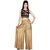 Tara Lifestyle stretchable Plain Casual Wear Palazzo Pant For Women's - Free Size (Waist  26 to 34) Shimmer Gold