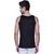 GliZt Black Printed DryFit Vest For Casual Gym and Beach Wear