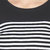 Stone Flower Black and White Striped Full Sleeve T-shirt for Women and Girls