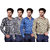 Red Code  Printed Poly-Cotton Shirts pack of 4